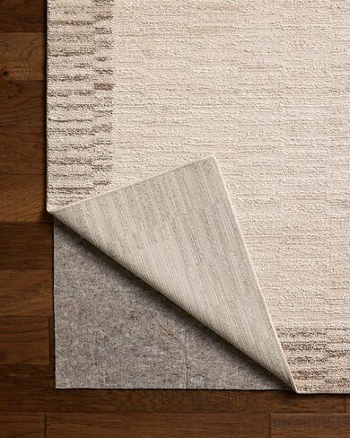 سجادة Loloi Chris Loves Julia Calvin Collection CLV-04 عاجي/بيبل 7'-10" x 10' منطقة سجادة مربعات محايدة ناعمة لغرفة المعيشة وغرفة النوم in Saudi Arabia