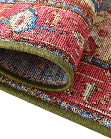 Unique Loom Outdoor Traditional Collection Area Rug - Limon (3' 3" x 5' 3" Rectangle Multi/Red) in Saudi Arabia