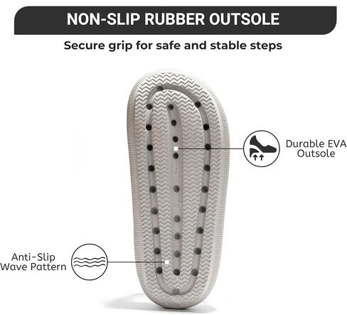 Project Cloud House Slippers Womens Sandals - Non-Slip and Lightweight Recovery Slippers for Women Beach Essentials Water Slides for Women (Pillow Strap, Beige, 11) in Saudi Arabia