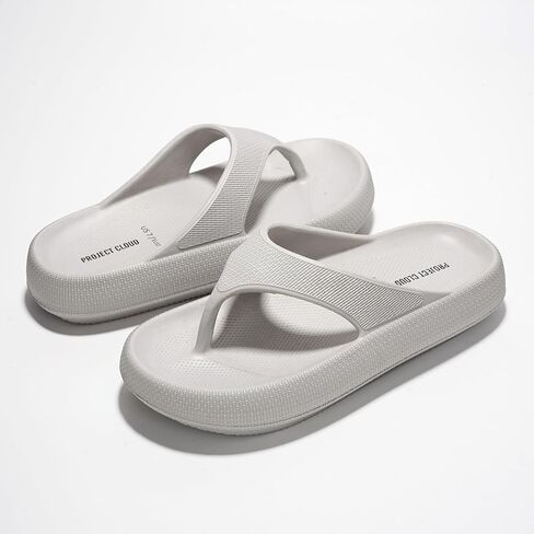 Project Cloud House Slippers Womens Sandals - Non-Slip and Lightweight Recovery Slippers for Women Beach Essentials Water Slides for Women (Pillow Strap, Beige, 11) in Saudi Arabia