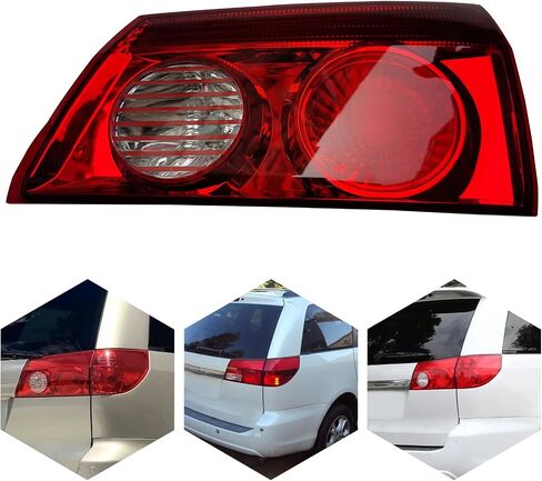 مجموعة مصابيح الذيل الداخلية لسيارة Toyota Sienna 2006 2007 2008 2009 2010، مصباح خلفي خلفي للسائق الأيسر بديل رقم جزء OEM TO2802103، 81680AE020 in Kuwait