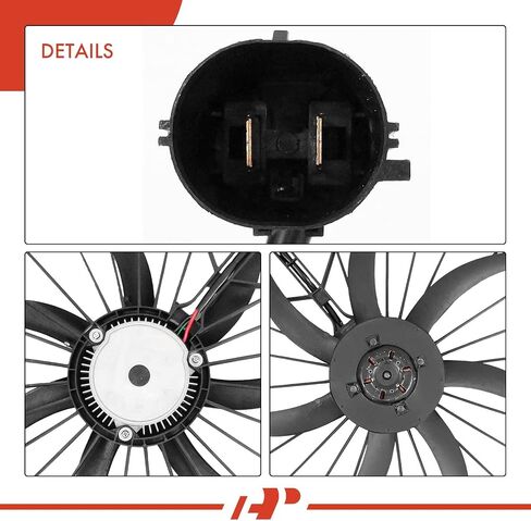 مجموعة مروحة تبريد رادياتير المحرك الممتازة مع محرك بدون فرش متوافق مع موديلات مختارة من شيفروليه وبويك - ترافيرس، إنكليف، 2018 2019 2020 - استبدال # 84199038 in Saudi Arabia