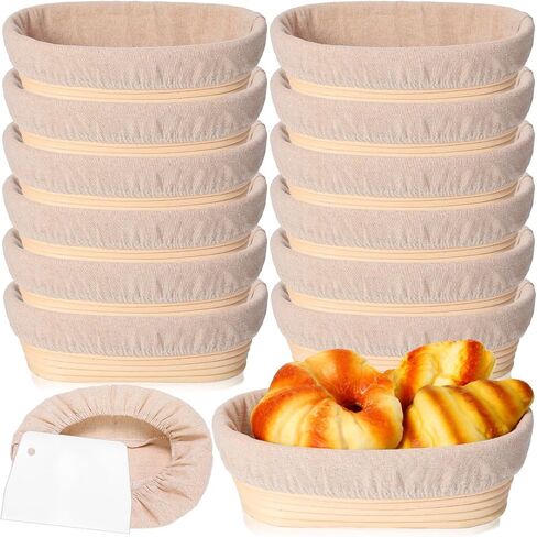 Gejoy 20 Sets Bread Proofing Baskets Bulk 9 Inches Round Shaped Banneton Dough Proofing Bowls Kit with Cloth Liner Sourdough Proofing Basket for Home Sourdough Bakers Supplies in Saudi Arabia