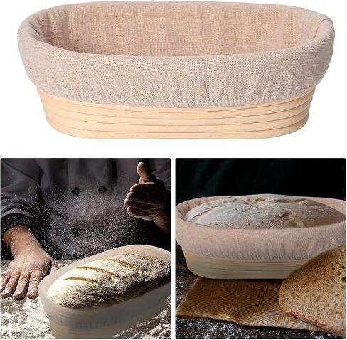 Gejoy 20 Sets Bread Proofing Baskets Bulk 9 Inches Round Shaped Banneton Dough Proofing Bowls Kit with Cloth Liner Sourdough Proofing Basket for Home Sourdough Bakers Supplies in Saudi Arabia