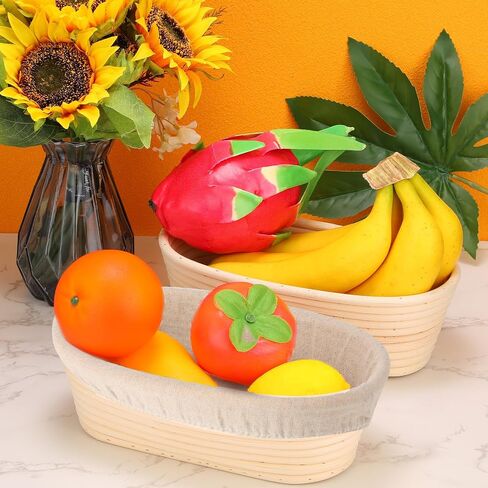 Gejoy 20 Sets Bread Proofing Baskets Bulk 9 Inches Round Shaped Banneton Dough Proofing Bowls Kit with Cloth Liner Sourdough Proofing Basket for Home Sourdough Bakers Supplies in Saudi Arabia