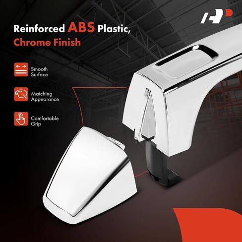 A-Premium Outside Exterior Door Handles Compatible with Hummer H3 2006 2007 2008 2009 2010, Chrome, 5-PC Set, Front and Rear and Cargo in Kuwait