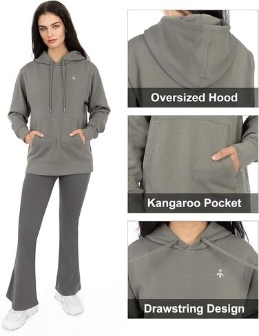 سويت شيرت نسائي كاجوال بقلنسوة من Orolay - بلوفر بغطاء للرأس بأكمام طويلة، بلوفر رياضي ربيعي مع جيب in Kuwait