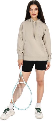 سويت شيرت نسائي كاجوال بقلنسوة من Orolay - بلوفر بغطاء للرأس بأكمام طويلة، بلوفر رياضي ربيعي مع جيب in Kuwait