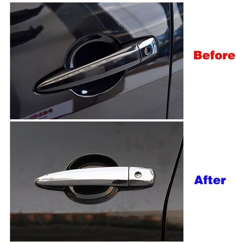 Chrome Exterior Door Handle Cover Trim for Nissan Altima Sentra 2020-2024 X-Trail T33 Rogue 2021-2024 Qashqai Accessories Decor (with Smart Key Holes) in Saudi Arabia