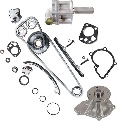 MPLUS KA24DE Timing Chain Kit Water Pump Oil Pump, Compatible with 1998-2004 Nissan Frontier 2.4L, 2001-2004 Nissan Xterra 2.4L, 9-4180SA in Saudi Arabia