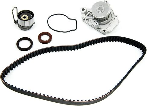 PartsFlow Head Gasket Bolts Set Timing Belt Kit with Water Pump for Honda 2001 2002 2003 2004 2005 Civic EX & 2001 2002 2003 2004 2005 Civic HX 1.7L SOHC ENG Code D17A2 D17A6 OE#14400-PMM-A02 in Saudi Arabia