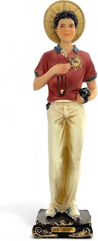 Saint St. Carlo Acutis 8" Statue Figurine Figura Catholic Religious Gift Imagen Santo Estatua Figura in Saudi Arabia