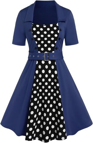 ROSE GAL Plus Size Polka Dots 1950s Vintage Dress for Women Rockabilly Retro Pinup Dress in Saudi Arabia