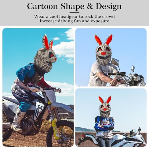 Motorcycle Helmet Cover, Funny Helmet Decoration, Fun Rides and Gifts (Plush Animal, Panda) in Kuwait