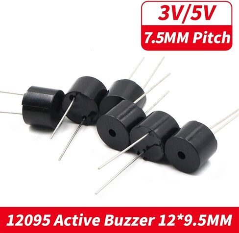 10pcs 12095 Buzzer with Long Pin 3V 5V Active Buzzer Magnetic Long Continous Beep Tone Alarm Ringer 12x9.5mm TMB12A03 TMB12A05(10pcs TMB12A05) in Saudi Arabia