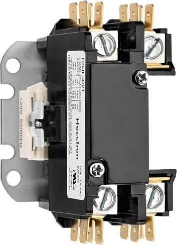 موصل محرك HVAC، HSJL-40/2، قطبين، 40 أمبير، ملف 24VAC 50/60 هرتز، لمكيف الهواء، المضخة الحرارية، أنظمة التبريد، مدرج في قائمة UL in Saudi Arabia