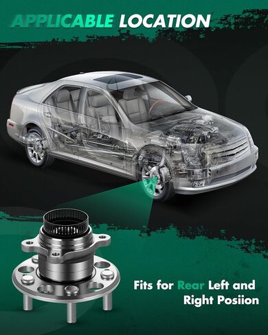 SCITOO 1 قطعة محامل العجلات والمحور الخلفي الأيسر الأيمن 2007-2012 لشركة هيونداي إلنترا 512340 5 العروات ث/ABS in Saudi Arabia