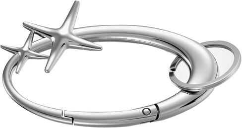 Star Carabiner، سلسلة مفاتيح Y2K كبيرة جدًا لامعة من الكروم Karibiner Caribiner معدنية لامعة حلقة مفاتيح مشبك مشبك مشبك حامل خطاف Y2K إكسسوارات للرجال والنساء ومفاتيح السيارة وحقيبة يد وحقيبة يد in Saudi Arabia