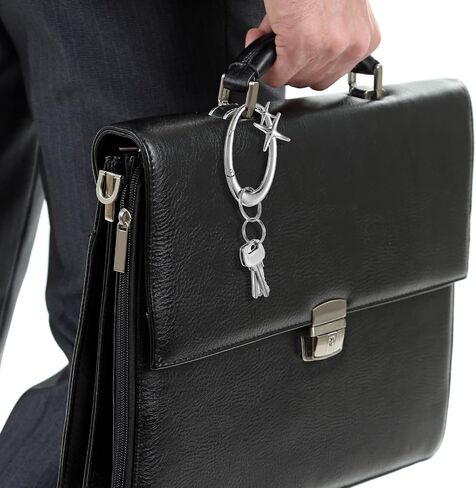Star Carabiner، سلسلة مفاتيح Y2K كبيرة جدًا لامعة من الكروم Karibiner Caribiner معدنية لامعة حلقة مفاتيح مشبك مشبك مشبك حامل خطاف Y2K إكسسوارات للرجال والنساء ومفاتيح السيارة وحقيبة يد وحقيبة يد in Saudi Arabia