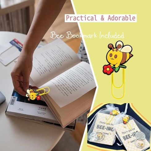 16 Set Bee Keychain Appreciation Bulk- Teacher Appreciation Gifts Bulk with Thank You Card & Bookmark &Organza Bags, Inspirational Keychains for Coworkers, Staff，Employee(Bee Clover/Bee Heart) in Saudi Arabia
