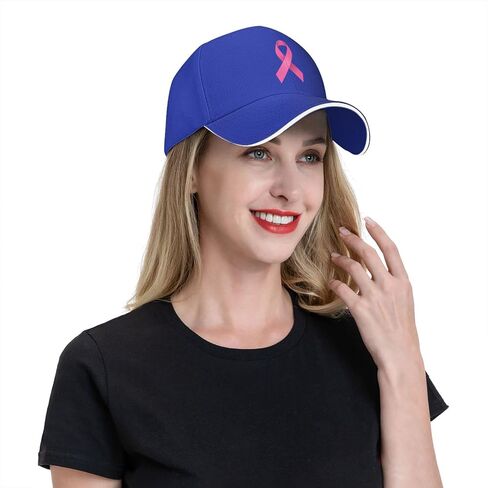 Breast Cancer Awareness Hat for Women Adjustable Pink Ribbon Baseball Cap for Adult in Saudi Arabia