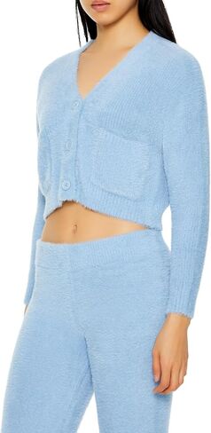 Forever 21 Women's Fuzzy Cardigan Sweater in Saudi Arabia
