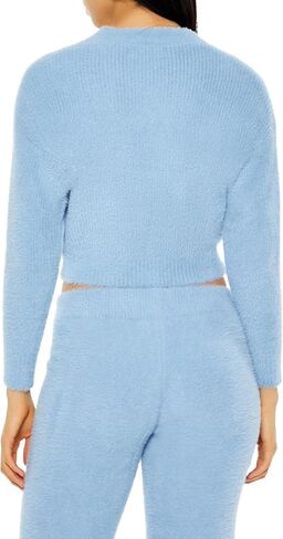 Forever 21 Women's Fuzzy Cardigan Sweater in Saudi Arabia