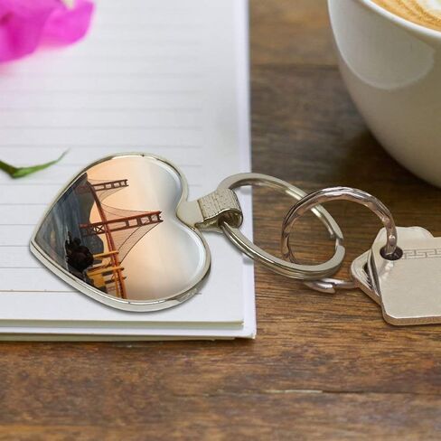 Golden Gate Bridge San Francisco Keychain Heart Love Metal Key Chain Ring in Saudi Arabia