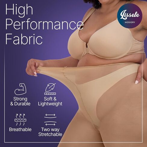 LISSELE Opaque Plus Size Tights for Women - Microfiber, Run Resistant Toe Plus Size Stockings - Footed Tights Pack, 1X-8X in Saudi Arabia