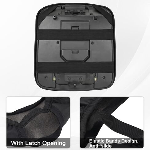 غطاء وحدة التحكم المركزية مناسب لـ 2019-2024 Chevy Silverado & GMC Sierra Jump Seat Console Armrest Cover غطاء جلدي لمسند الذراع غطاء متين لوحدة التحكم (أسود غير لامع) in Kuwait