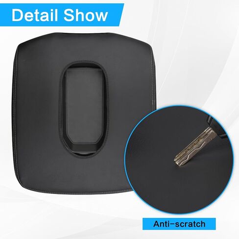 غطاء وحدة التحكم المركزية مناسب لـ 2019-2024 Chevy Silverado & GMC Sierra Jump Seat Console Armrest Cover غطاء جلدي لمسند الذراع غطاء متين لوحدة التحكم (أسود غير لامع) in Kuwait