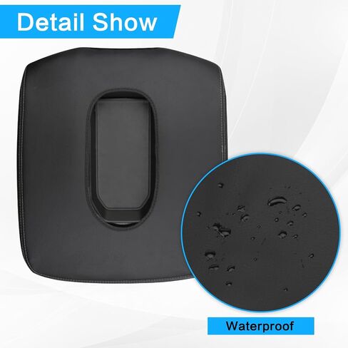 غطاء وحدة التحكم المركزية مناسب لـ 2019-2024 Chevy Silverado & GMC Sierra Jump Seat Console Armrest Cover غطاء جلدي لمسند الذراع غطاء متين لوحدة التحكم (أسود غير لامع) in Kuwait