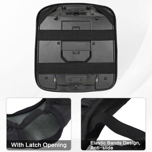 غطاء وحدة التحكم المركزية مناسب لـ 2019-2024 Chevy Silverado & GMC Sierra Jump Seat Console Armrest Cover غطاء جلدي لمسند الذراع غطاء متين لوحدة التحكم (أسود غير لامع) in Kuwait