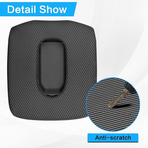 غطاء وحدة التحكم المركزية مناسب لـ 2019-2024 Chevy Silverado & GMC Sierra Jump Seat Console Armrest Cover غطاء جلدي لمسند الذراع غطاء متين لوحدة التحكم (أسود غير لامع) in Kuwait