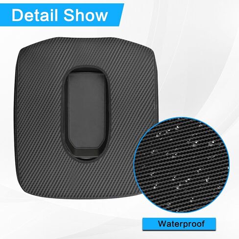 غطاء وحدة التحكم المركزية مناسب لـ 2019-2024 Chevy Silverado & GMC Sierra Jump Seat Console Armrest Cover غطاء جلدي لمسند الذراع غطاء متين لوحدة التحكم (أسود غير لامع) in Kuwait