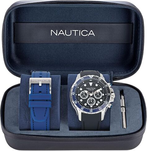 Nautica NST Silicone Strap Watch Box Set in Saudi Arabia
