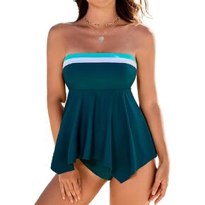 Jolefille حمالة 2 قطعة Tankini المايوه للنساء البطن التحكم عالية الخصر لباس سباحة متواضع لباس سباحة 2025 in Kuwait