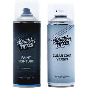 ScratchesHappen Exact-Match Spray Paint - Brilliant Silver Metallic (744/9744) for Mercedes-Benz - Essential (Paint + Clear Coat) in Kuwait
