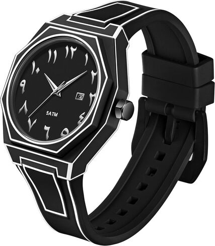 Mens Watch Sketch Simple Minimalist Watches Dress Unique Wrist Watch Waterproof Sport Fashion Cool Casual Anime Analog Watches for Men Calendar Date in Saudi Arabia
