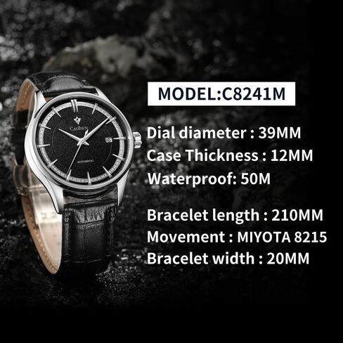 CADISEN Men Watches Mechanical Automatic MIYOTA 8215 Movement Waterproof Classic Design Watch Homage in Saudi Arabia