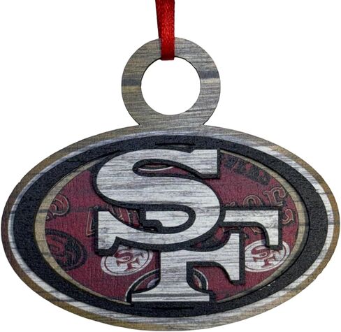 زينة جدارية للعطلات بشعار مرتفع من FOCO San Francisco 49ers in Saudi Arabia