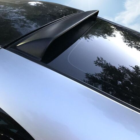 IKON MOTORSPORTS, Roof Spoiler Compatible with 2003-2008 Nissan 350Z Coupe, CFL Carbon Fiber Print PP Polypropylene Rear Window Visor Roof Lip Spoiler Wing, 2004 2005 2006 2007 in Saudi Arabia