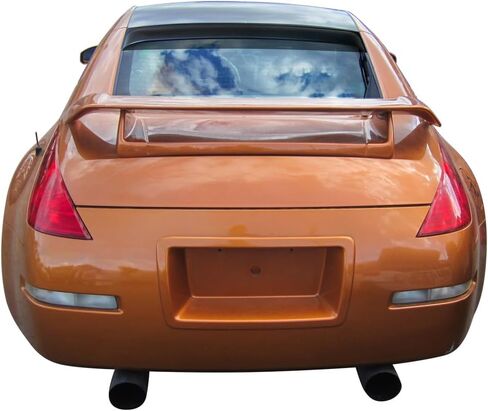 IKON MOTORSPORTS, Roof Spoiler Compatible with 2003-2008 Nissan 350Z Coupe, CFL Carbon Fiber Print PP Polypropylene Rear Window Visor Roof Lip Spoiler Wing, 2004 2005 2006 2007 in Saudi Arabia