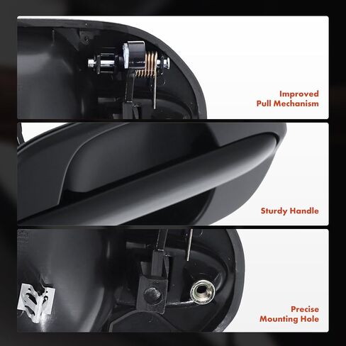 مقابض الأبواب الخارجية الممتازة متوافقة مع Honda Odyssey 1999-2004، أسود مزخرف، مجموعة من قطعتين، باب منزلق للسائق الخلفي والراكب، استبدال # 72640-S0X-A11ZN in Saudi Arabia