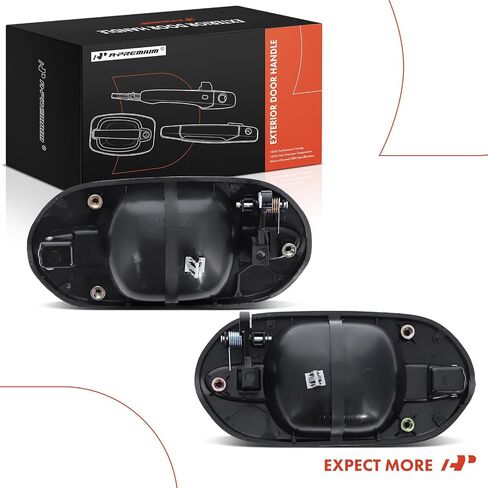 مقابض الأبواب الخارجية الممتازة متوافقة مع Honda Odyssey 1999-2004، أسود مزخرف، مجموعة من قطعتين، باب منزلق للسائق الخلفي والراكب، استبدال # 72640-S0X-A11ZN in Saudi Arabia