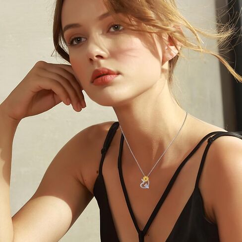 TUGHRA Moon and Star Choker Necklace Sterling Silver Moonstone Necklace for Women Cute Necklace for Teen Trendy Star Necklace Choker Adjustable, 14"+2" in Saudi Arabia