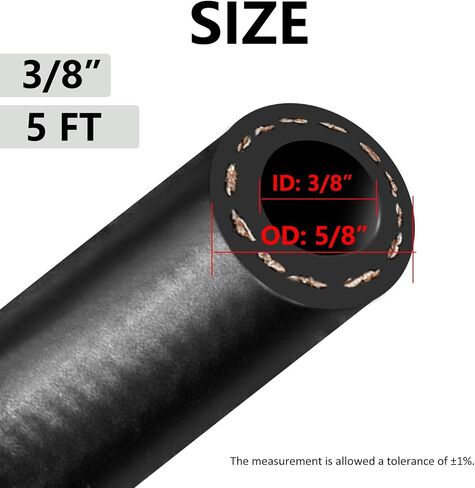 5FT 3/8" Marine Fuel Line Hose SAE J1527 300PSI High Pressure Submersible NBR Fuel Hose Type A1-15 in Saudi Arabia