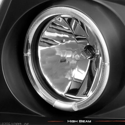 AKKON - لـ 04-08 Ford F150 F-150 بيك اب إطار أسود مزدوج هالو LED G2 المصابيح الأمامية لجهاز العرض استبدال المصابيح الأمامية in Saudi Arabia