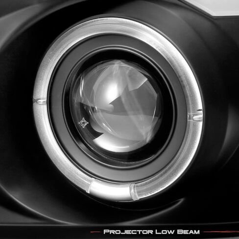 AKKON - لـ 04-08 Ford F150 F-150 بيك اب إطار أسود مزدوج هالو LED G2 المصابيح الأمامية لجهاز العرض استبدال المصابيح الأمامية in Saudi Arabia