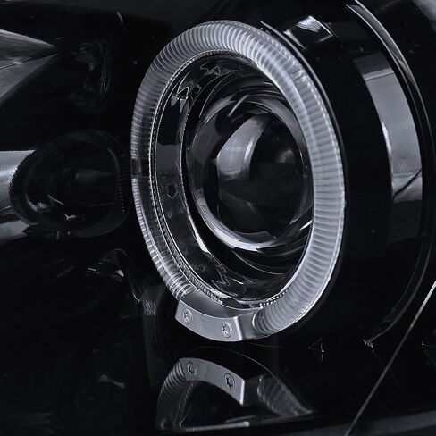 SPEC-D TUNING Halo Projector Headlights LED Black Compatible with 2003-2007 Honda Accord 2/4Dr, Left + Right Pair Headlamps Assembly in Saudi Arabia